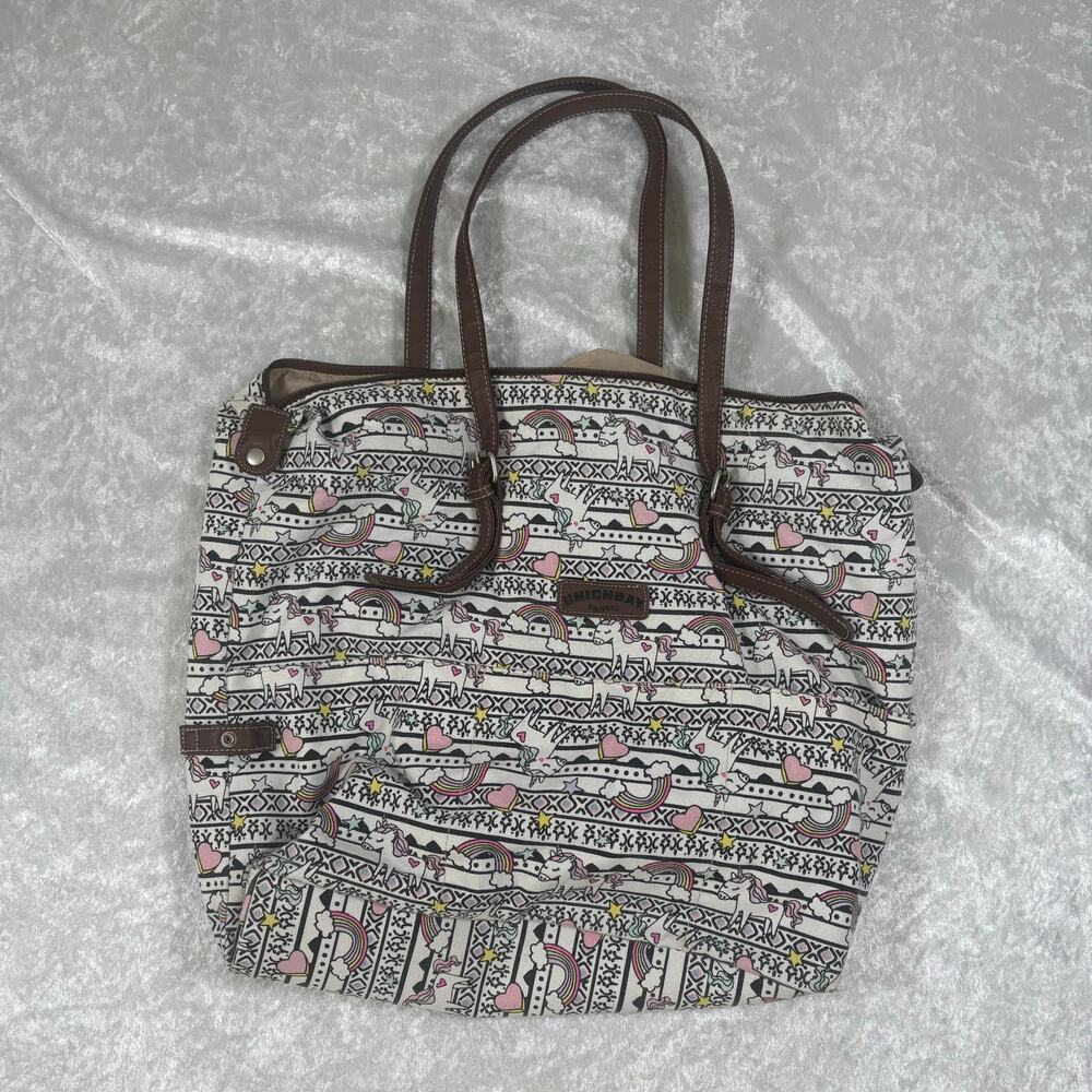 Union Bay Deep Large Unicorn Design Bag With Leather Strasps